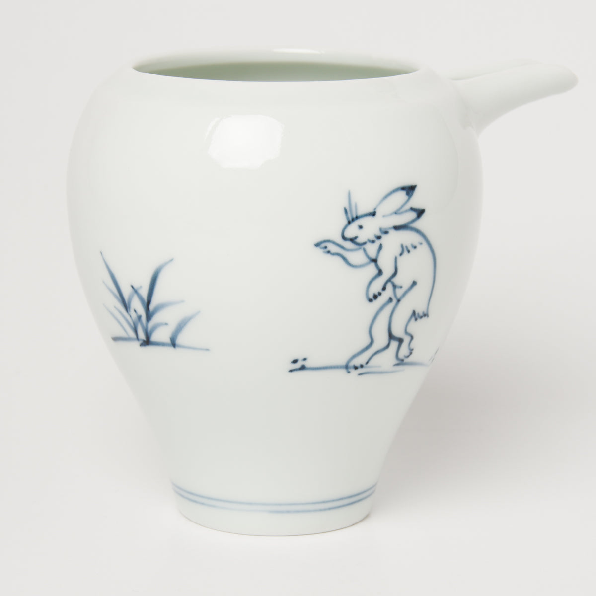 波佐見焼 染付高山寺 鳥獣人物戯画 徳利 片口 300ml Korin Studio1156