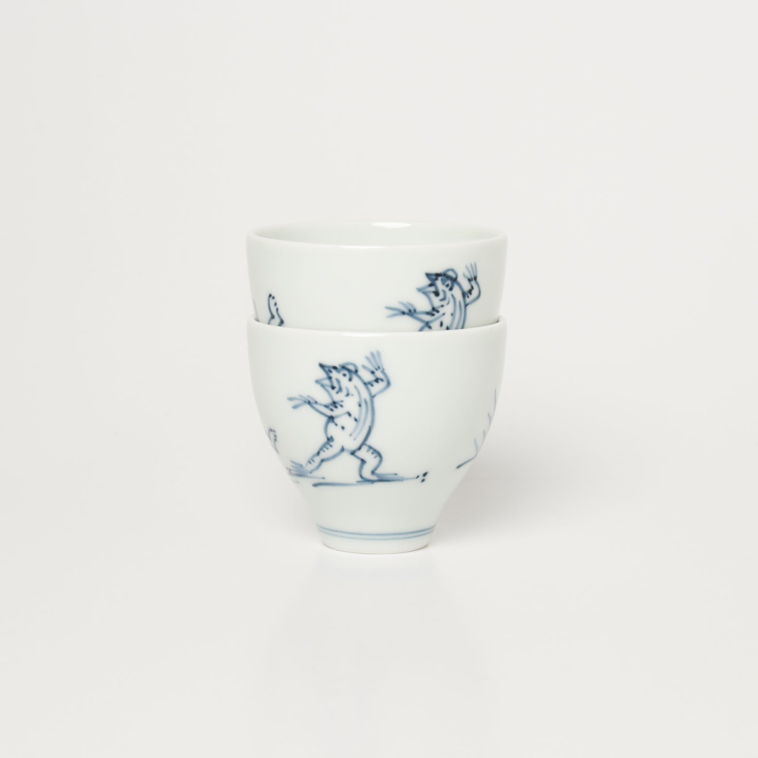 波佐見焼 高山寺 鳥獣人物戯画 ぐい呑み 60ml Korin ぐい呑み・お猪口 Studio1156