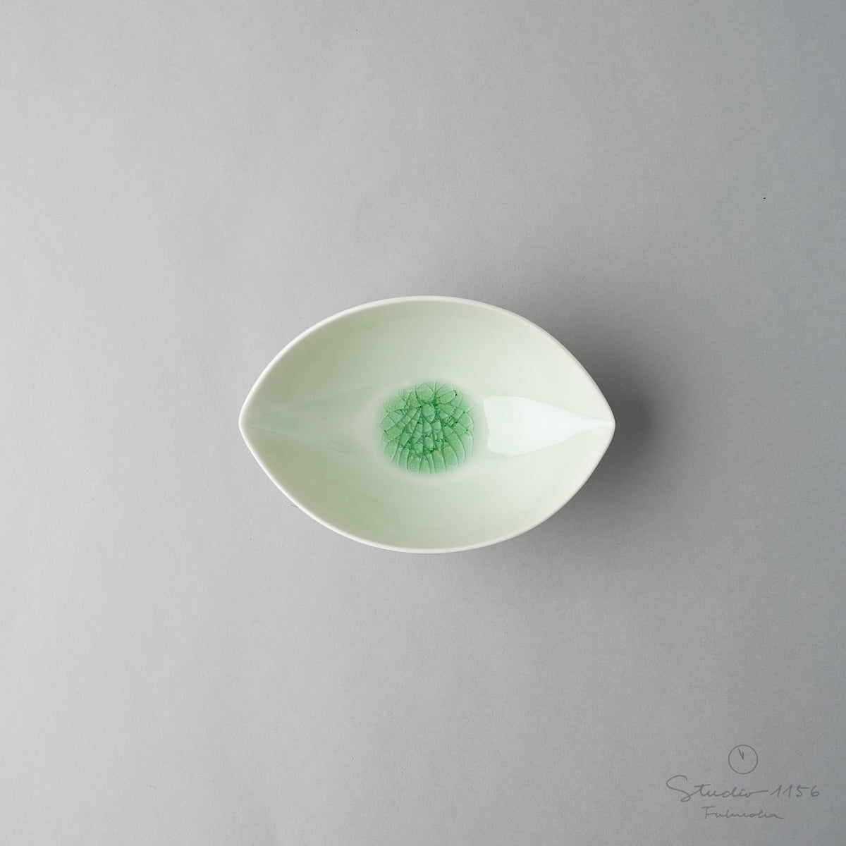 波佐見焼 ビードロ溜り すげ笠小付 小鉢 12.5cm ひわビードロ Korin Studio1156