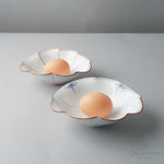 波佐見焼 菊型楕円浅鉢 14.5cm Korin Studio1156