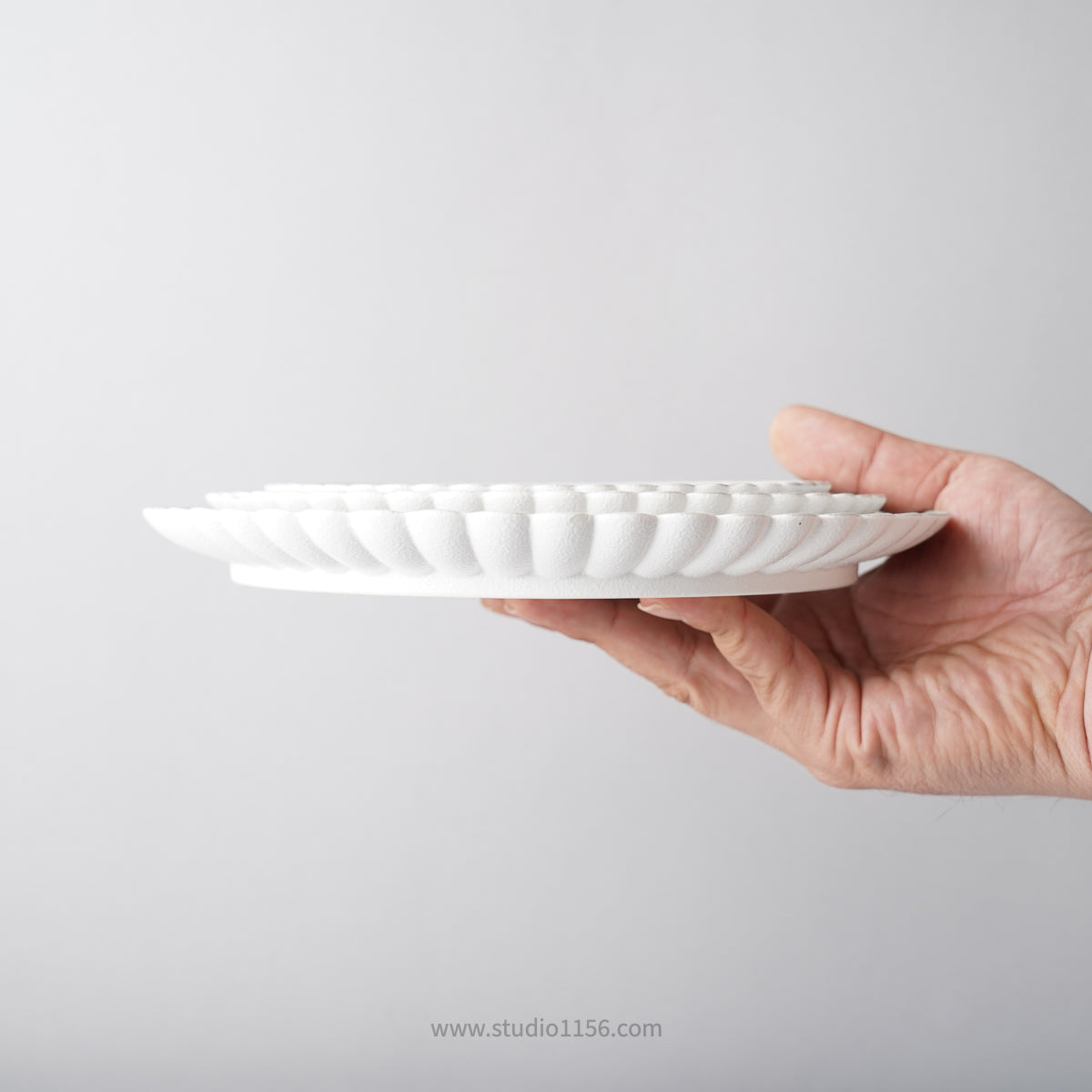有田焼 片菊割プレート(S) 16.5cm Kichiemon Studio1156