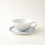 有田焼 [強化磁器] frame ティーカップ 200m AHJ 渕淡青白泡 ARITA HASAMI JAPAN Studio1156