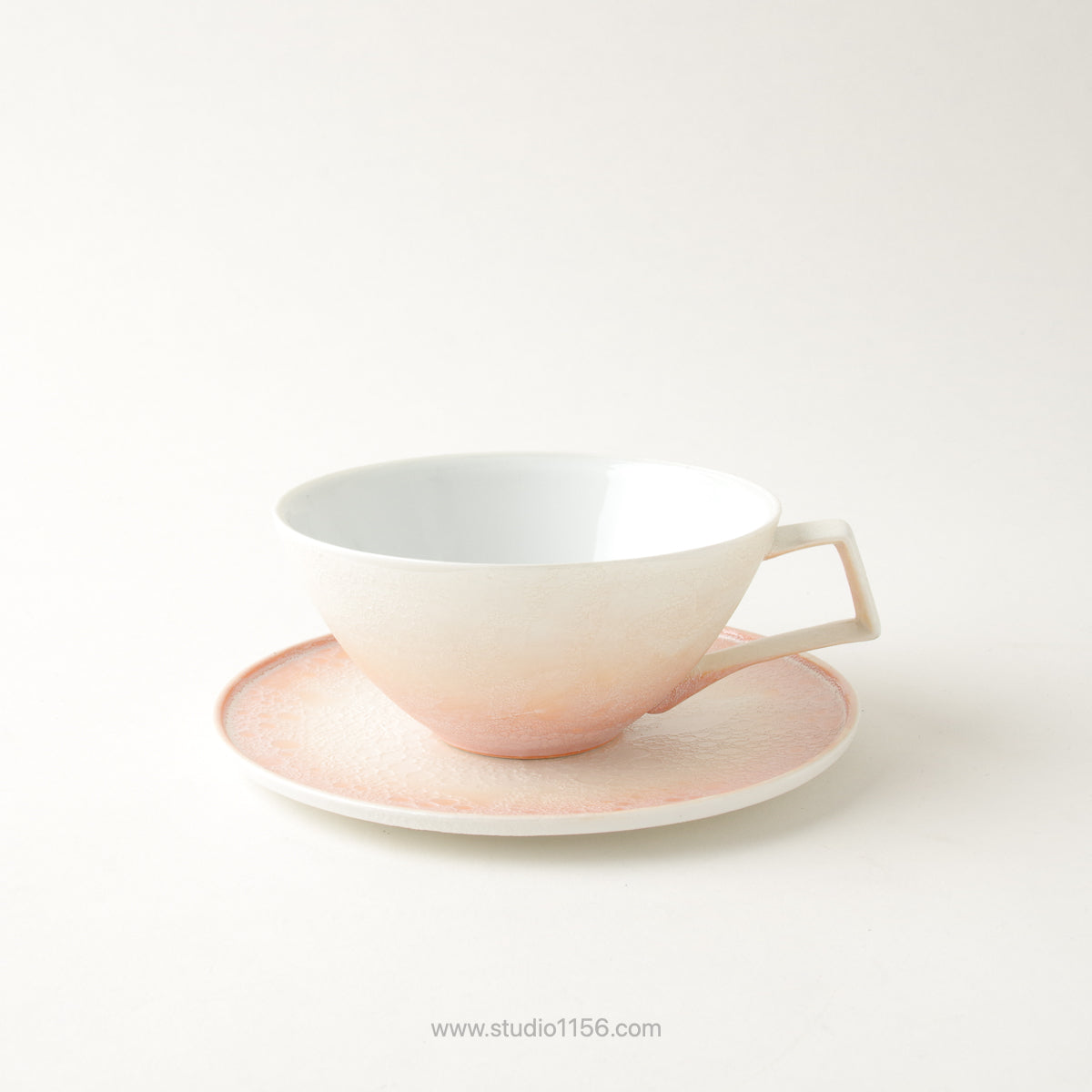 有田焼 [強化磁器] frame ティーカップ 200m AHJ 渕淡橙白泡 ARITA HASAMI JAPAN Studio1156