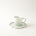 有田焼 [強化磁器] frameエスプレッソカップ 70ml AHJ 渕緑白 ARITA HASAMI JAPAN Studio1156