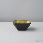 有田焼 隅切豆小鉢 9cm 黒泡雲金 Kichiemon Studio1156