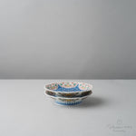 有田焼 色鍋島麻の葉地紋 桔梗縁小皿 11.5cm Kisen Studio1156