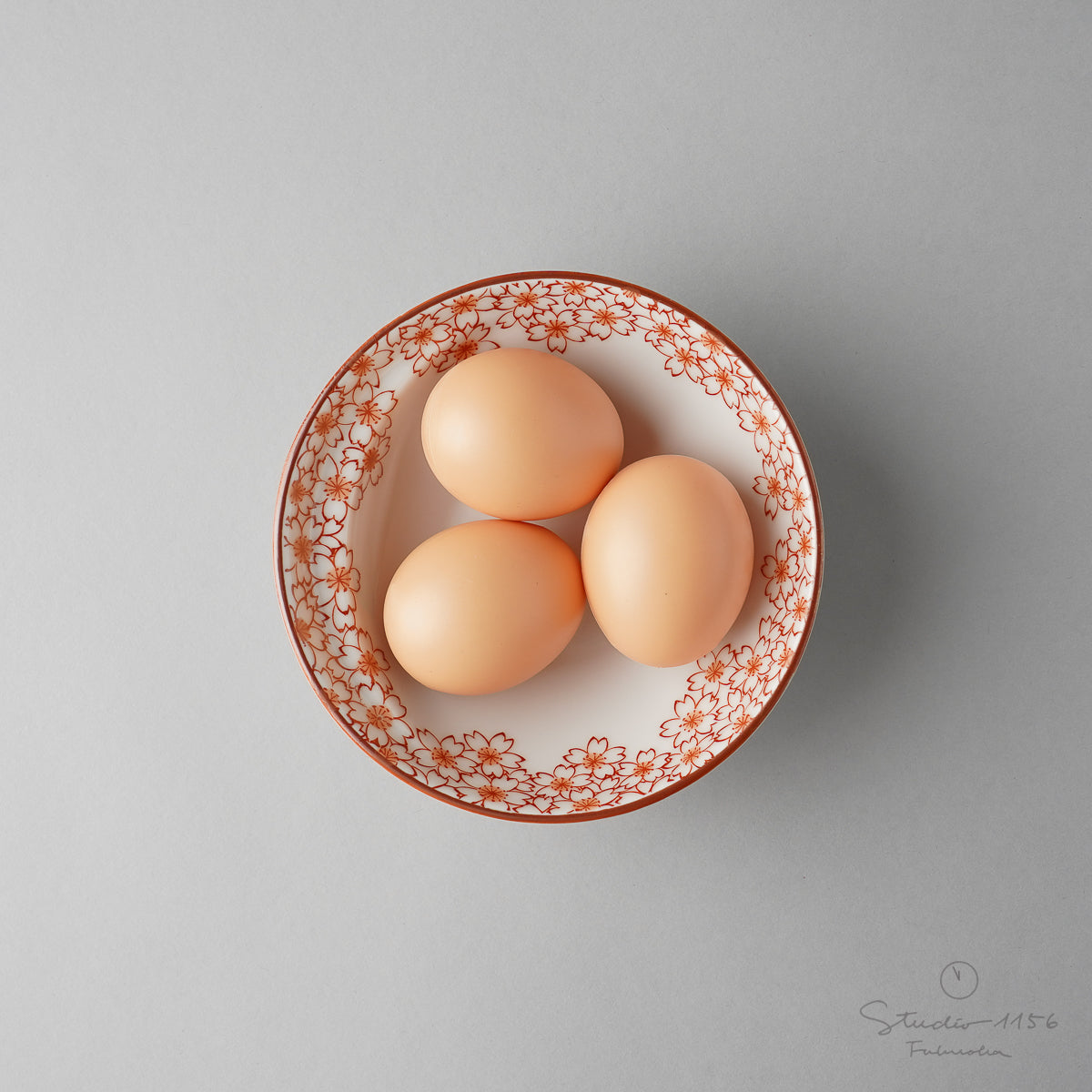 有田焼 Cacomi 鍋取り鉢 13.5cm (Pattern) 花詰(赤) Kisen Studio1156
