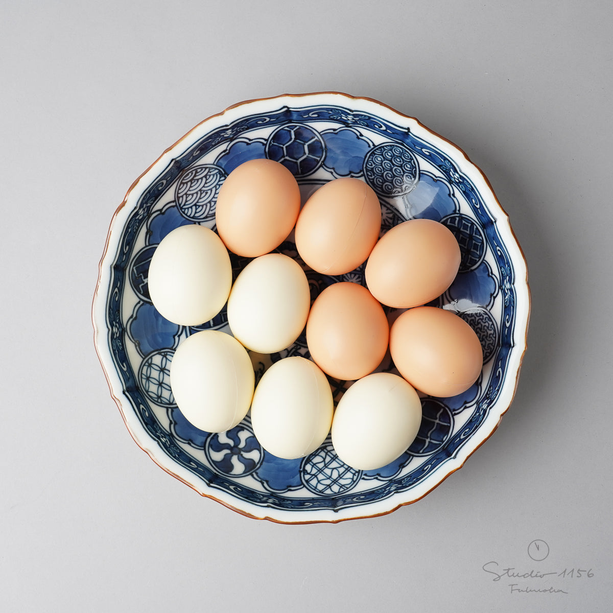 有田焼 染付 平戸祥瑞 桔梗縁七寸鉢 22cm Kisen Studio1156