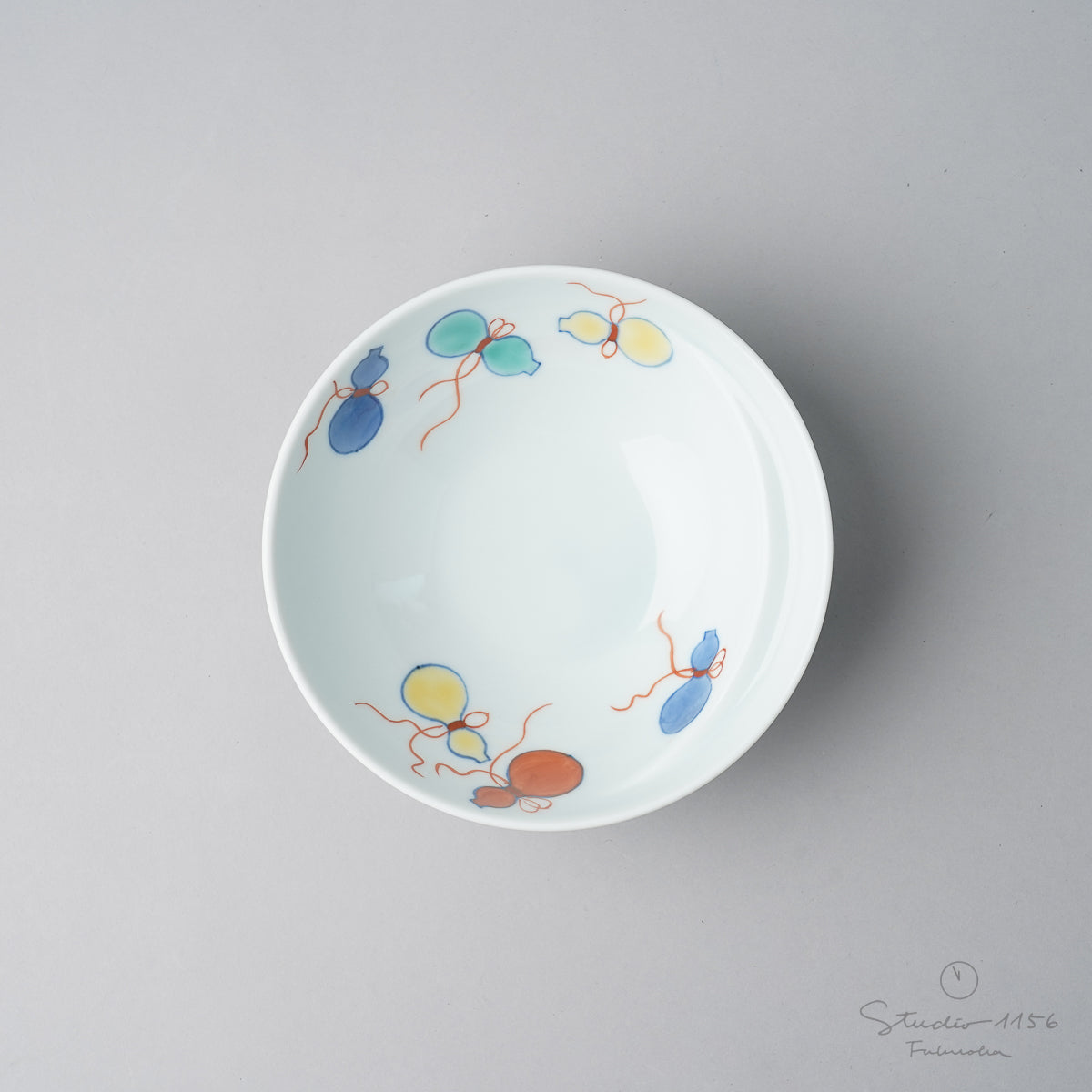 有田焼 Cacomi 鍋取り鉢 13.5cm (Painting) 染錦六瓢 Kisen Studio1156