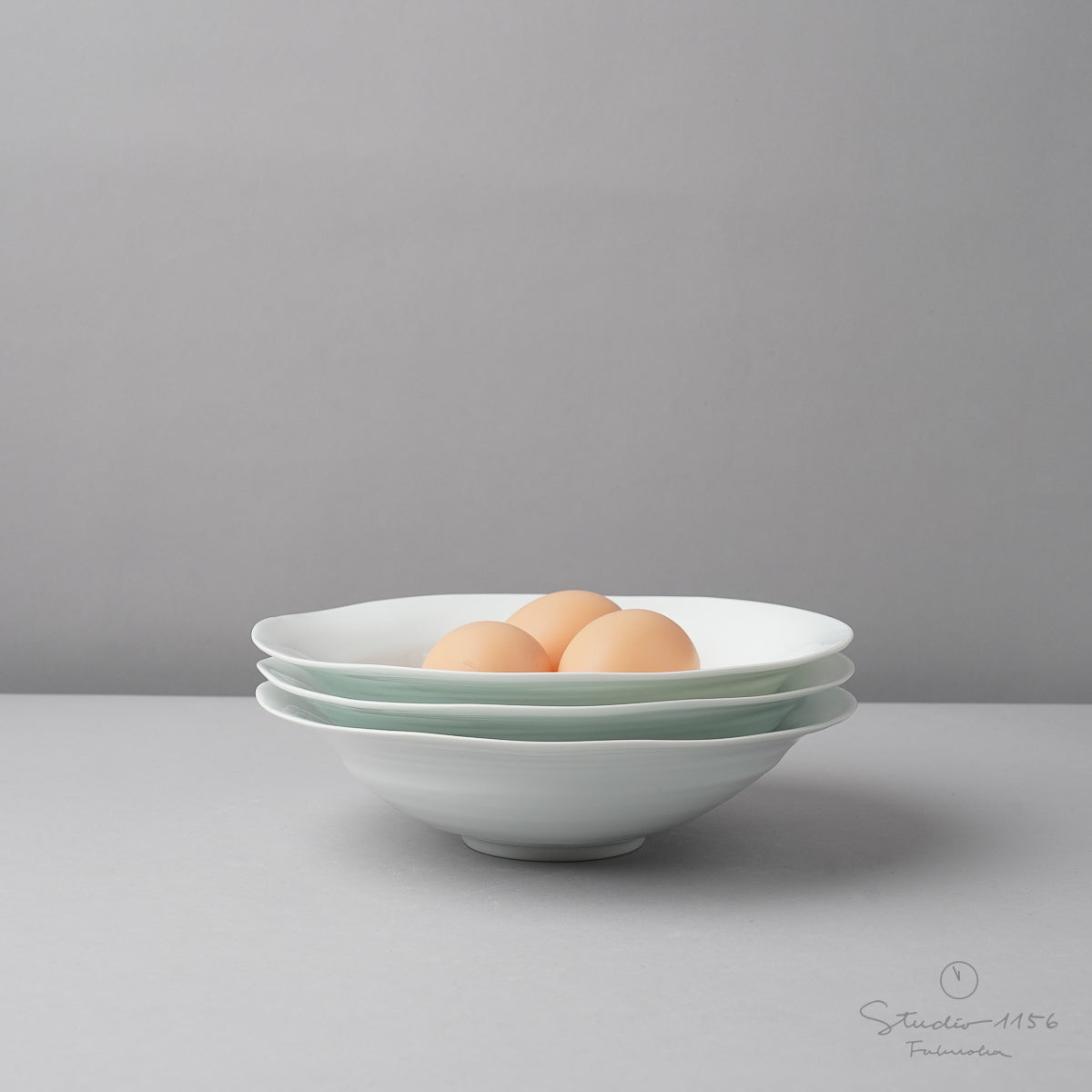 波佐見焼 白磁 薄手中鉢 19cm Koushun Studio1156