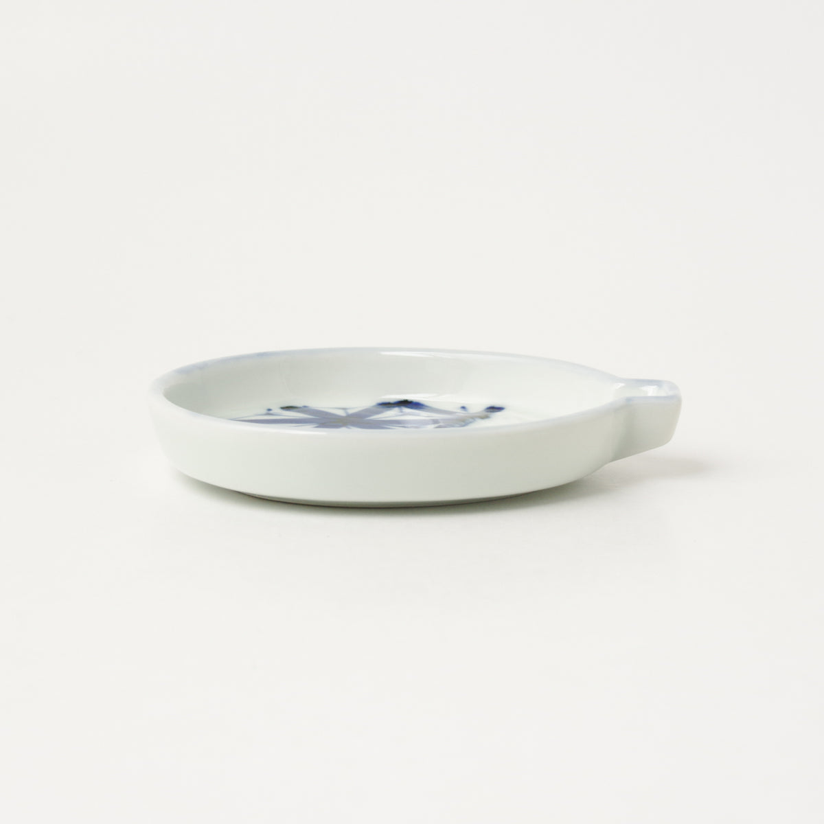 有田焼 うちわ小皿(麻の葉/渕染付) 10.5cm Ojiyama Studio1156