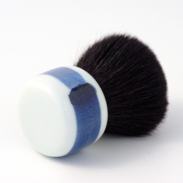 オリジナル商品 染付刷毛目 化粧筆 7.6cm QUSAVI Title  Studio1156
