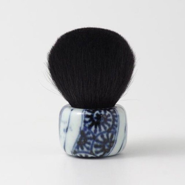 オリジナル商品 染付捻り紋 化粧筆 7.6cm QUSAVI Studio1156