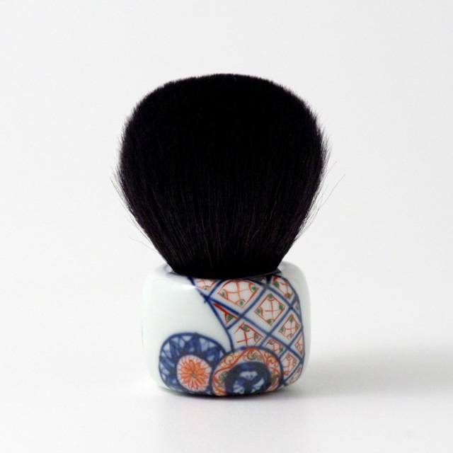 オリジナル商品 地紋輪つなぎ 化粧筆 7.6cm QUSAVI Title  Studio1156
