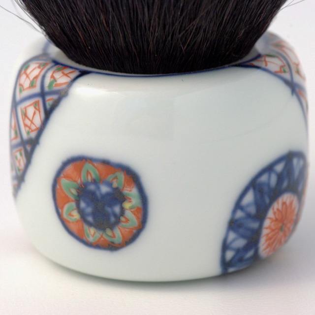 オリジナル商品 地紋輪つなぎ 化粧筆 7.6cm QUSAVI Title  Studio1156