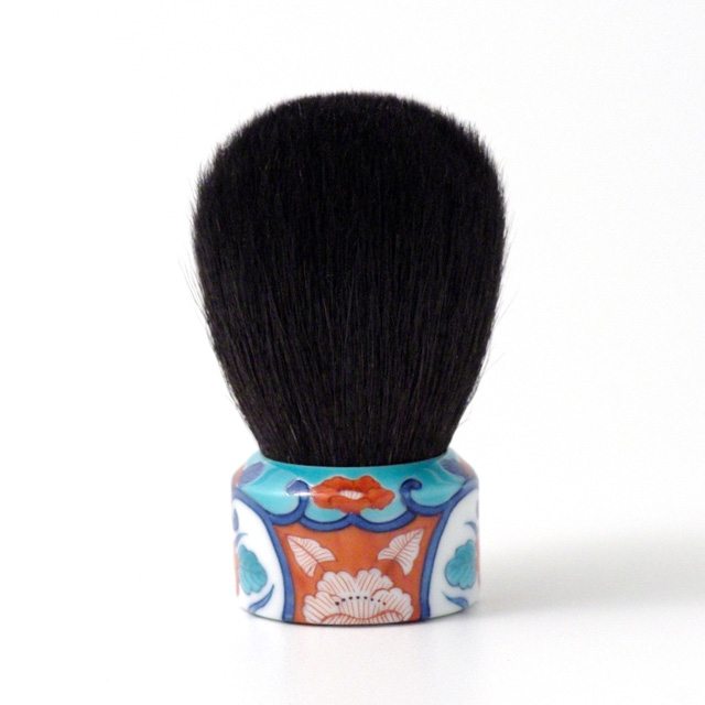 オリジナル商品 古伊万里調牡丹菊 化粧筆 6.5cm QUSAVI Title  Studio1156