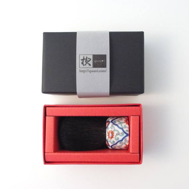 オリジナル商品 更紗唐花文 化粧筆 6.5cm QUSAVI Title  Studio1156