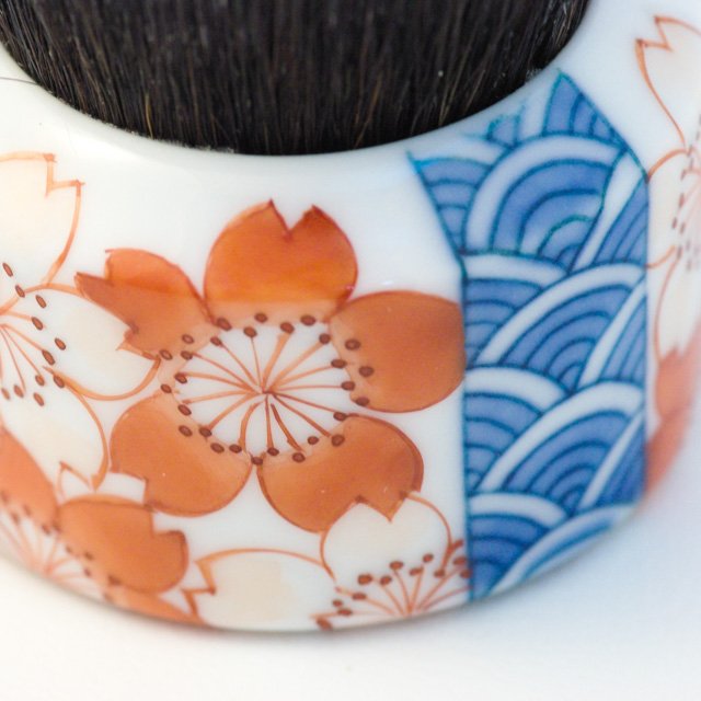 オリジナル商品 青海桜尽し 化粧筆 6.5cm QUSAVI Studio1156