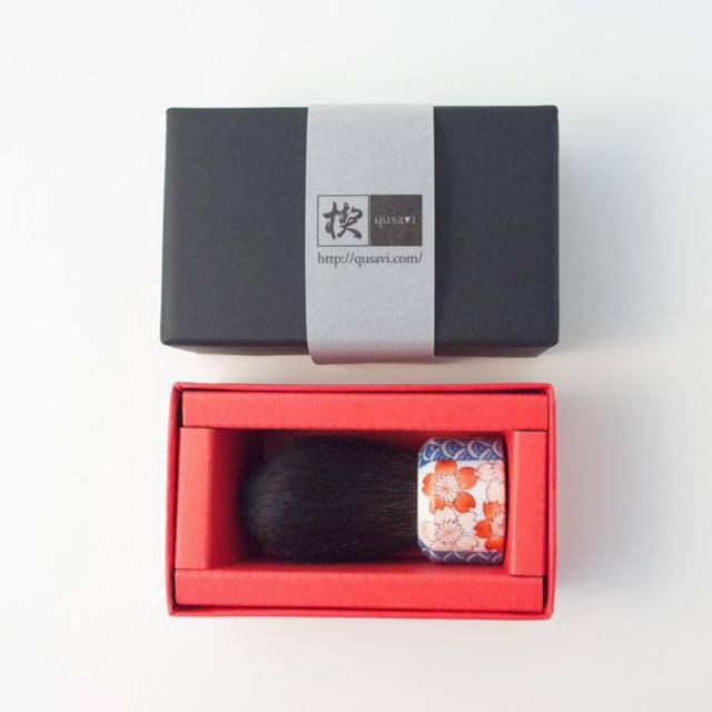 オリジナル商品 青海桜尽し 化粧筆 6.5cm QUSAVI Studio1156