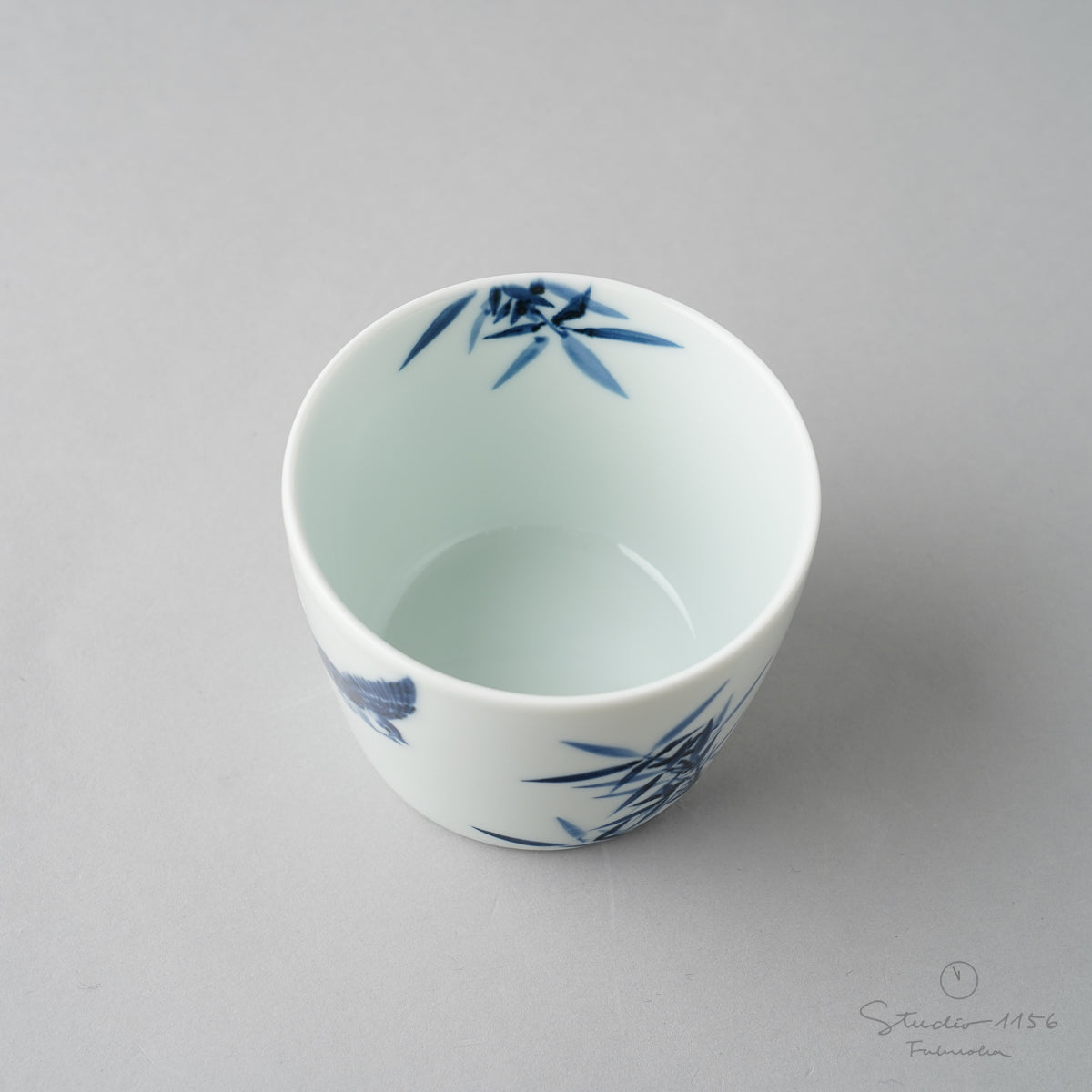 有田焼 染付 竹雀紋 そば猪口(大) 220ml Riso Studio1156