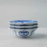 有田焼 古染付 鹿絵芙蓉手輪花 向付 14.5cm Riso Studio1156