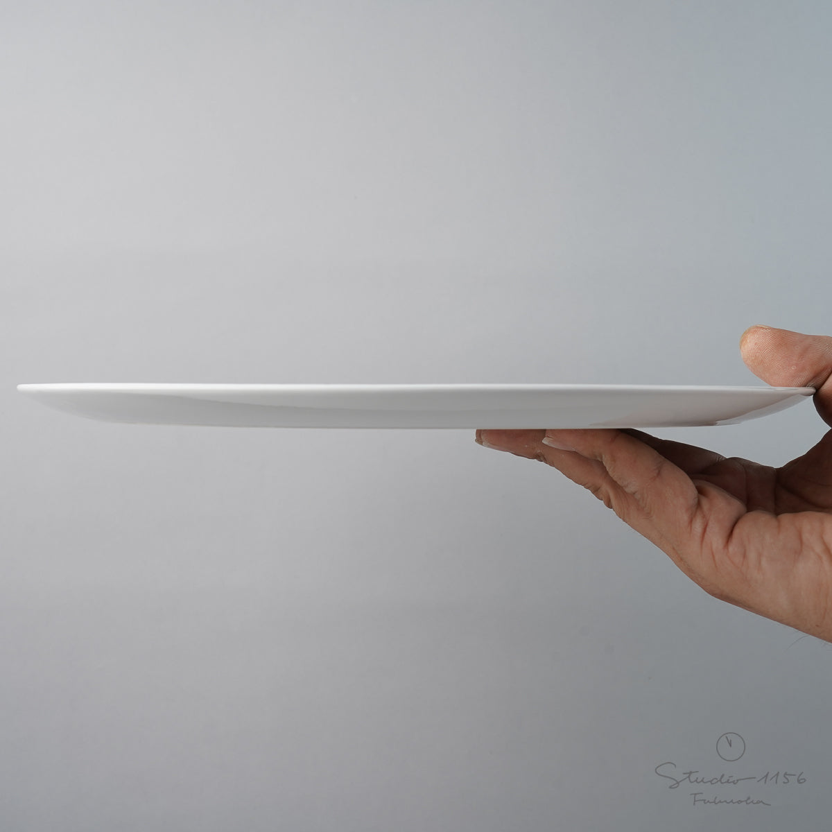 有田焼 飛鉋 フラットプレート(XL) 29.5cm [強化磁器] Riso Studio1156