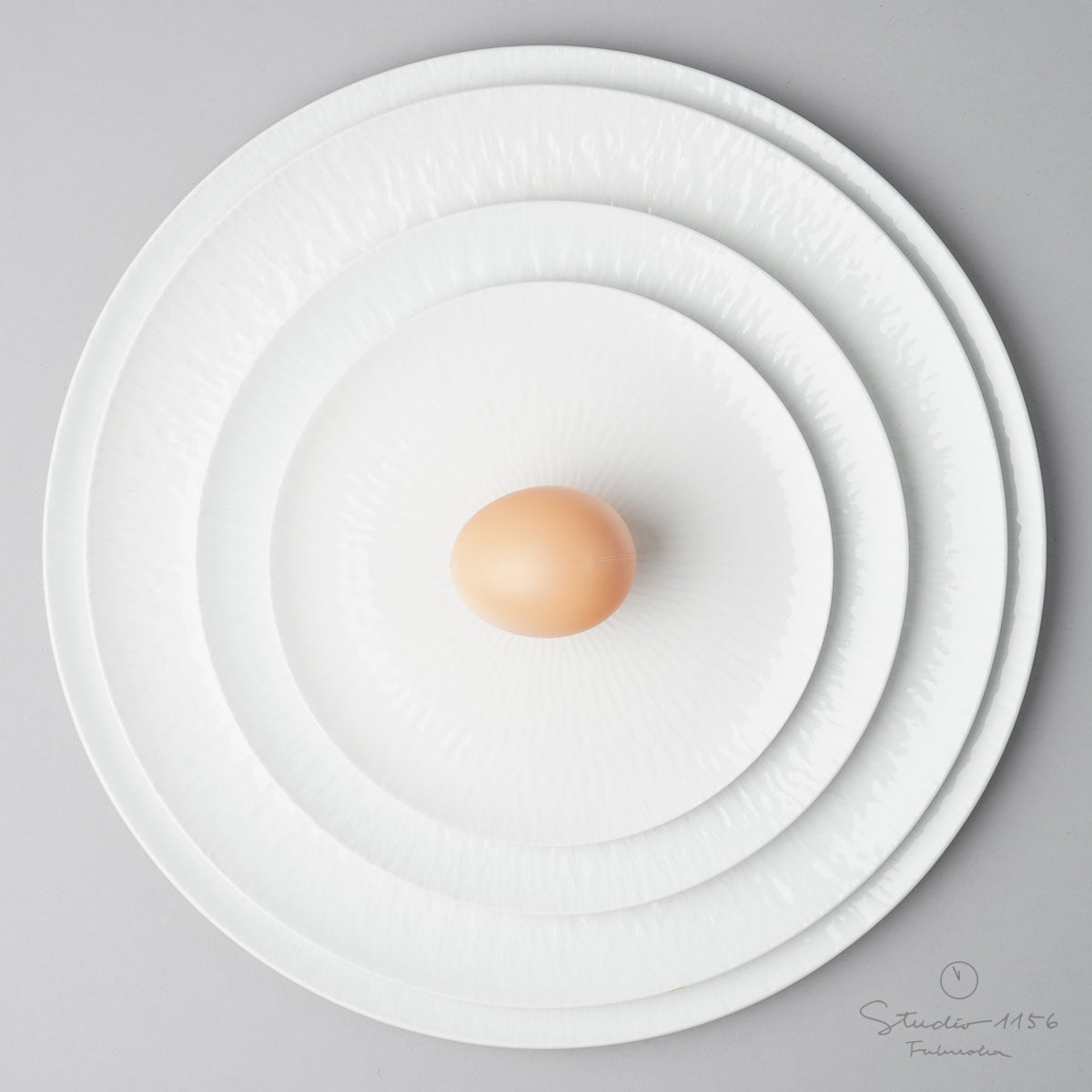有田焼 飛鉋 フラットプレート(XL) 29.5cm [強化磁器] Riso Studio1156