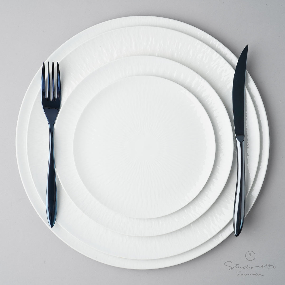 有田焼 飛鉋 フラットプレート(L) 27cm [強化磁器] 李荘窯の通販