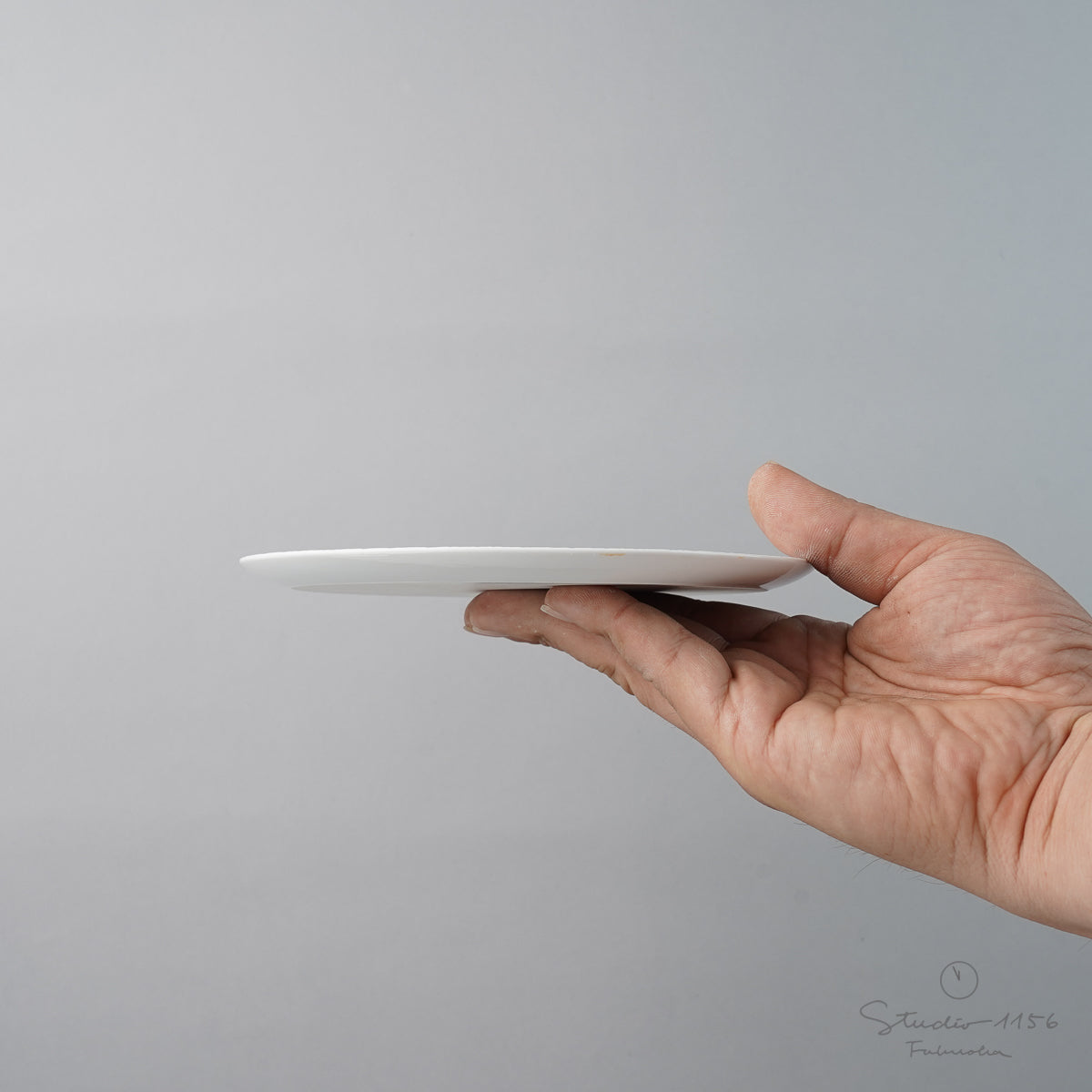 有田焼 飛鉋 フラットプレート(S) 16.5cm [強化磁器] Riso Studio1156