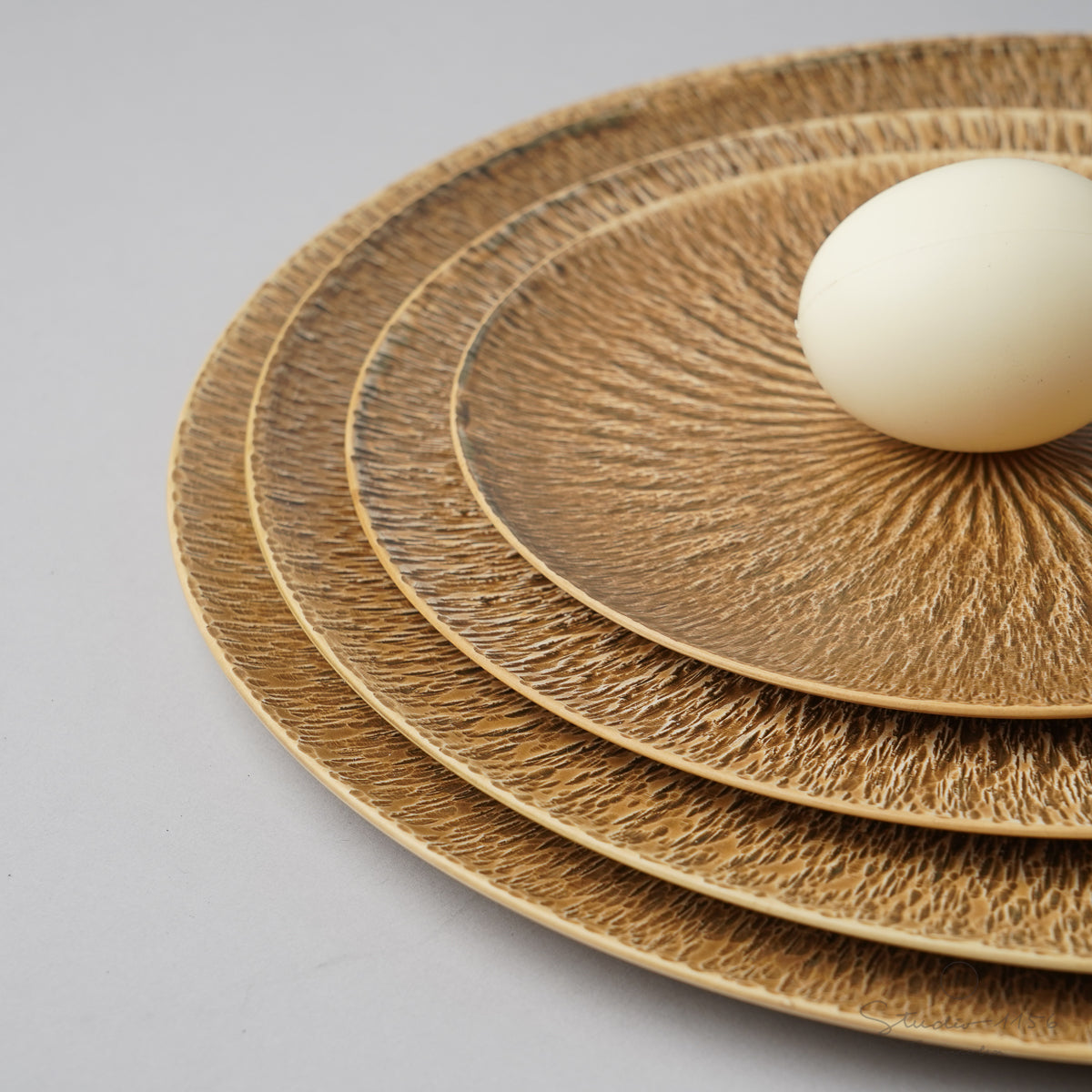 有田焼 飛鉋 フラットプレート(M) 21cm [強化磁器] 李荘窯の通販