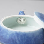 有田焼 コスモ 鎬茶器揃 平急須と台皿付仙茶碗 Riso Studio1156