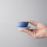 有田焼 コスモ 鎬茶器揃 平急須と台皿付仙茶碗 Riso Studio1156