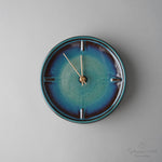 美濃焼 GLAZED CLOCK 陶器時計 壁掛け時計 電池&フック付 青海鼠釉(Z-02) SUGY Studio1156