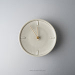 美濃焼 GLAZED CLOCK 陶器時計 壁掛け時計 電池&フック付 ペールグレー(P-11) SUGY Studio1156