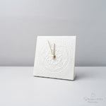 美濃焼 LACE TILE CLOCK 陶器時計 置き時計 電池付 ホワイト(LTC-1) SUGY Studio1156