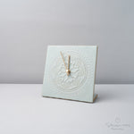 美濃焼 LACE TILE CLOCK 陶器時計 置き時計 電池付 グレー(LTC-2) SUGY Studio1156