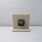 美濃焼 LACE TILE CLOCK 陶器時計 置き時計 電池付 SUGY Studio1156