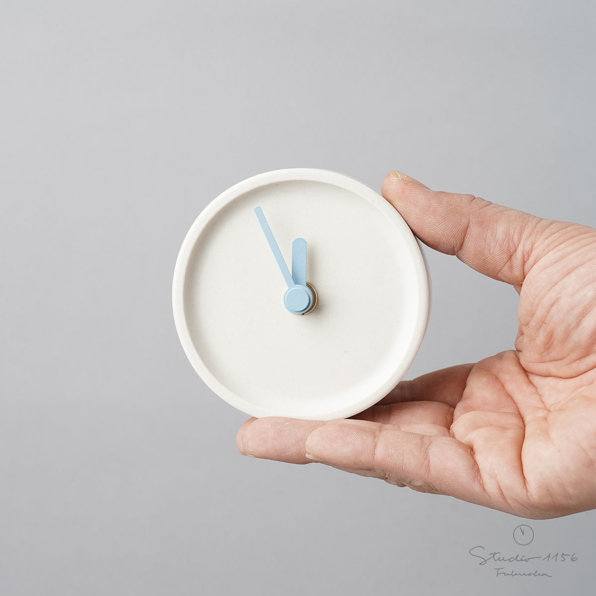美濃焼 colon:natural 陶器時計 置き時計 電池付