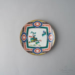 九谷焼 古九谷柄 五寸皿 15cm 木瓜ちらし山水図 Seikou Studio1156