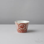 九谷焼 十趣杯 ぐい呑みカップ 150ml 赤絵 Seikou Studio1156