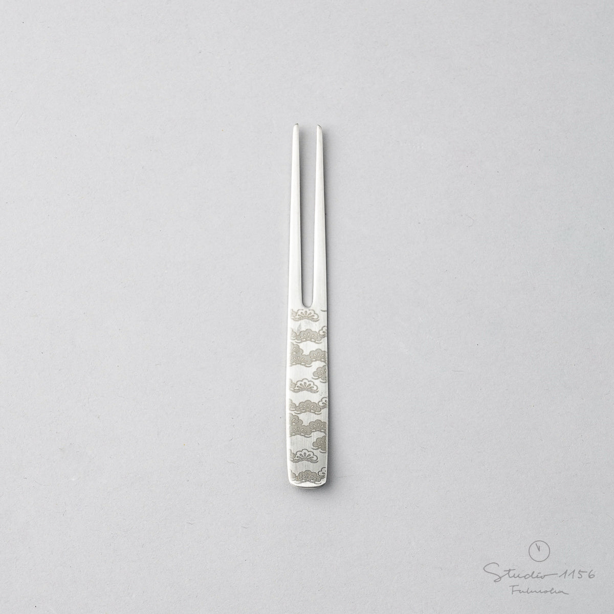 新潟燕カトラリー かんざし ピックフォーク 和柄シルバー 9cm 松 Todai Studio1156