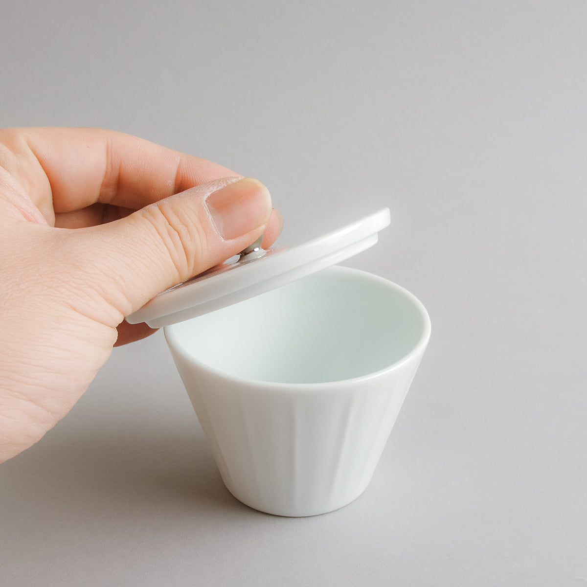 波佐見焼 アミューズカップ(L) w/ Lid 8cm/130ml Tanshin Studio1156