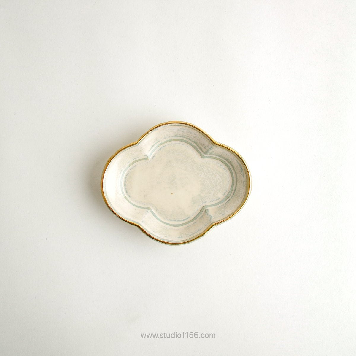 有田焼 木瓜型小皿 10.5cm アースカラー Touetsu Studio1156