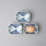 波佐見焼 染付山水蛸唐草 角小皿 9cm Takayama Studio1156