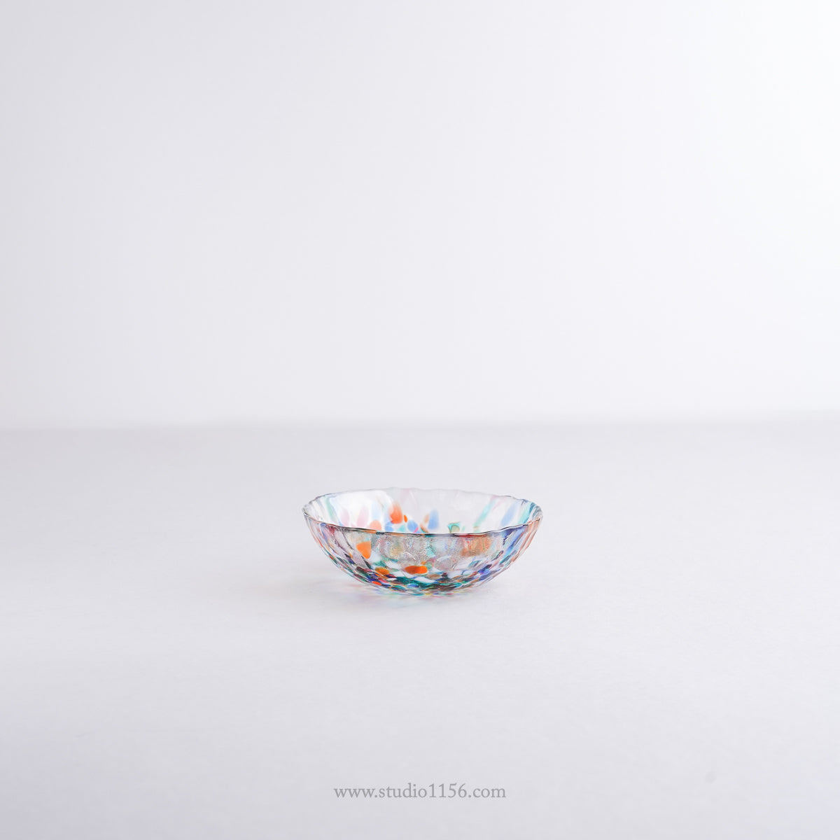 硝子食器 津軽びいどろ ねぶた浅小鉢 10.5cm Tsugaru-Vidro Studio1156
