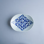 波佐見焼 染付木立 楕円皿(大) 19.5cm Yamashita Studio1156
