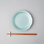 有田焼 焼〆 桔梗皿(L) 16cm 緑巻 Yagenji Studio1156