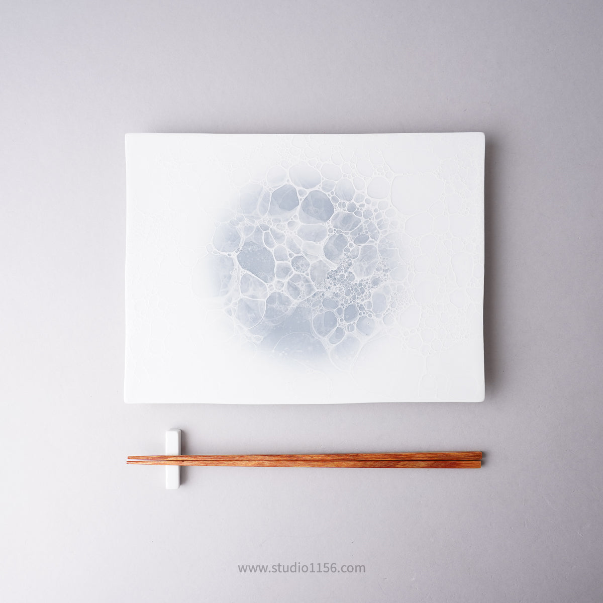 有田焼 泡シリーズ フラットプレート 長角皿 23.5cm Yamahei Studio1156