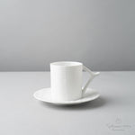 有田焼 木目彫 コーヒーカップ&ソーサー 160ml ホワイト Yamahei Studio1156