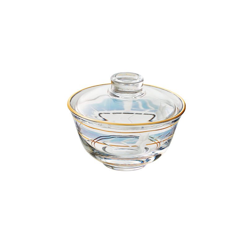 ガラス食器 桔梗 蓋物(ふたもの) 11cm Yoshinuma-glass Studio1156